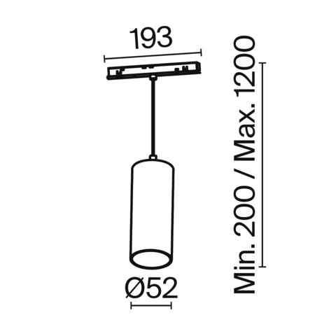 Трековый подвесной светильник Maytoni Focus led TR041-4-12WTW-DD-B
