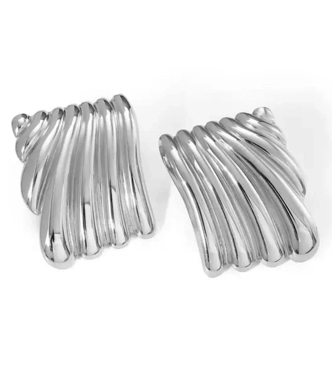 Серьги Слой, Серебряные