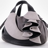 Сумка Саломея 656 мульти итальянский серо-черный