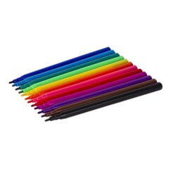 
          Фломастеры, 12 цв, Alingar, смываемые чернила, корпус круглый, "Монстрики", вентилируемый колпачок, упаковка ПВХ, европодвес