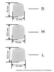 Амбушюры с памятью комплект (6 шт)