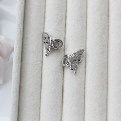 Бусины спейсеры Бабочка, 18*10 мм, 1 пара, родий, Р065