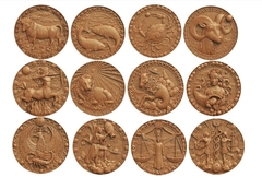 Силиконовые молды Зодиаки набор 12 шт