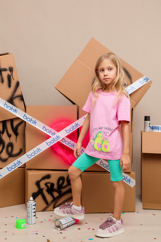 028_БК25 Велосипедки д/д, бирюзовый