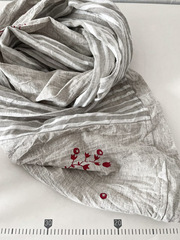 Шарф льняной комби. со штампами 