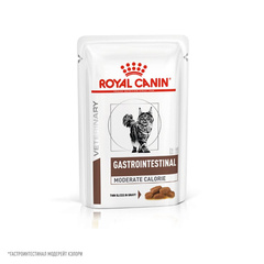 Royal Canin GASTROINTESTINAL MODERATE CALORIE пауч для взрослых кошек при заболевании ЖКТ 85 гр
