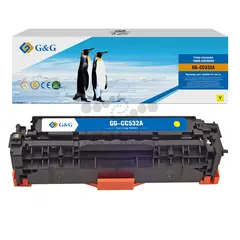 Картридж G&G, аналог HP CC532A, 304A, Canon 718 желтый 2.8k с чипом