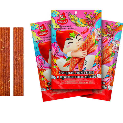 Снеки соевые «Ломтики» ароматно-острые (РФ) 1кор*8бл*10шт, 105гр