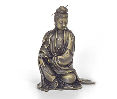Бронзовая статуэтка Бодхисаттва Гуаньинь