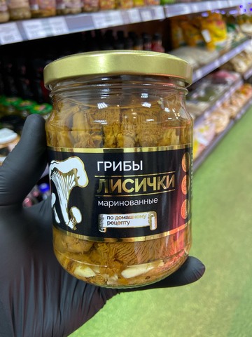 Грибы ЛИСИЧКИ маринованные 500 мл ст/б Грибной Алтай