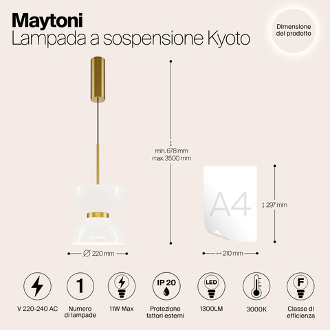 Подвесной светильник Maytoni Kyoto MOD178PL-L11G3K