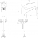 СМЕСИТЕЛЬ ДЛЯ ВАННОЙ КОМНАТЫ НА РАКОВИНУ НИЗКИЙ F193158C