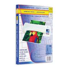 Пленка для ламинирования ProfiOffice 303x216 мм (А4) 100 мкм глянцевая (100 штук в упаковке)