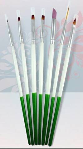 Rio Profi Набор кистей для дизайна 7 шт с керамическим копытцем