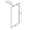 Am.Pm W94WI-90-F1-MTE Душевая перегородка X-Joy 90x195, стекло прозр. 6 мм + покрытие, фурнитура мат хром