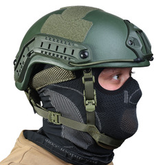 Шлем тактический, военный без ушей, олива
