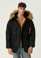 Парка Alpha Industries N-3B Slim Fit Black (Черная)