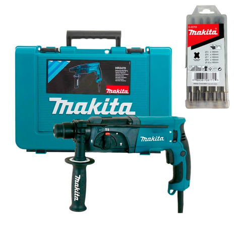 Перфоратор Makita HR2470 + набор буров D-20703 HR2470X20