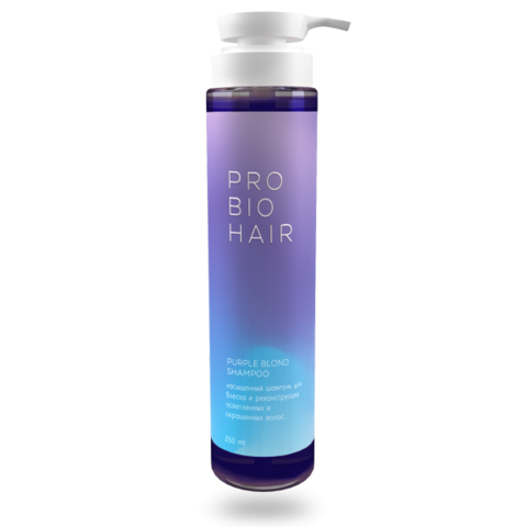 Levrana PRO BIO HAIR PURPLE BLOND SHAMPOO, оттеночный шампунь для осветленных волос, 350 мл