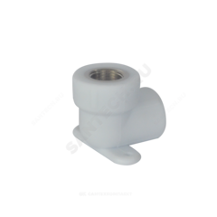 Угольник PP-R комбинированный белый Дн 25х3/4" ВР с креплением PRO VALFEX 10120125-PRO