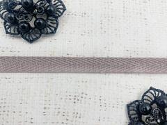 Лента киперная, хлопок, ш. 1 см, тёмная чайная роза