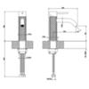 Gessi 316 Смеситель для раковины на 1 отверстие без донного клапана, излив 123мм, цвет: brushed black metal pvd 54102#707