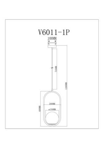 Подвесной светильник Moderli V6011-1P Klaster