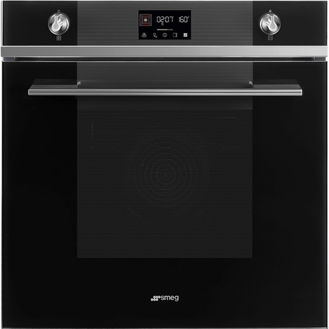 SMEG SOP6102TN Многофункциональный духовой шкаф с пиролизом, 60 см, 10 функций, черное стекло