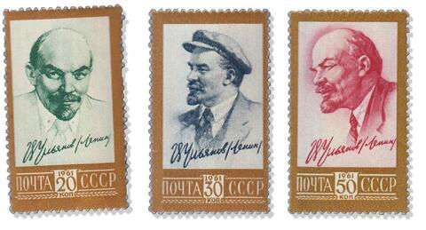Серия марок 1961 г "Ульянов, (Ленин)",UNC