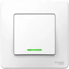 ВЫКЛ.1-кл..С/У подсветка, 10А 250B,БЕЛЫЙ BLNVS010111