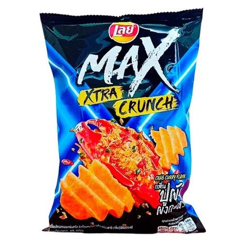 Чипсы Lay's MAX Xtra Crunch! Crab Curry Flavour