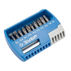 ЗУБР 11 шт, набор бит с магнитным адаптером (26050-H11)