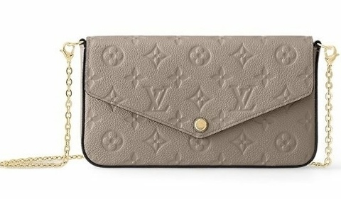 Клатч Louis Vuitton Felicie бежевый