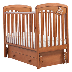 Кровать детская К-2002-24м "Джулия" (Бабочка) маятник универсальный (махагон)