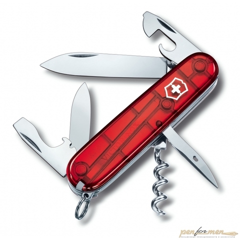 Нож перочинный Victorinox Spartan 91мм 12 функций прозрачный красный (1.3603.T)