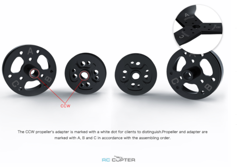 Пропеллер карбоновый G 28x9.2 трёхлопастной T-Motor (пара)