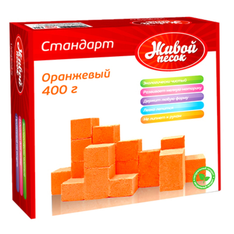 Набор для творчества"Живой песок. Стандарт", 400г, цвет оранжевый