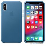 Leather Case iPhone XS Max Cape Cod Blue «Лазурная волна»