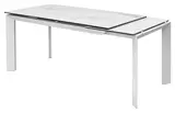 фото 6 Стол CREMONA 140 HIGH GLOSS STATUARIO Белый мрамор глянцевый, керамика/ белый каркас, DISAUR на profcook.ru