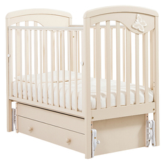 Кровать детская К-2002-24м "Джулия" (Бабочка) маятник универсальный (махагон)