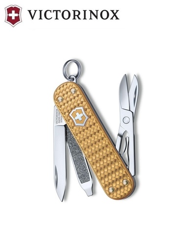 Нож-брелок Victorinox Classic Precious Alox, Brass Gold (0.6221.408G)