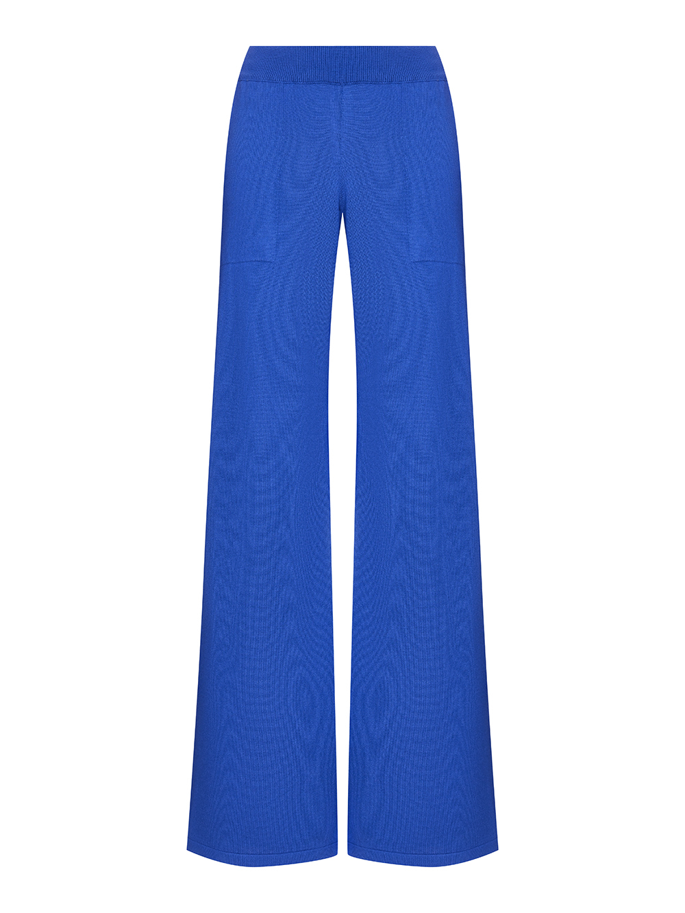 Женские брюки василькового цвета из шелка и кашемира - фото 1