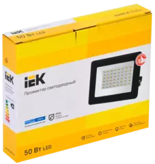 Прожектор СДО 06-50 светодиодный черный IP65 6500 K IEK  LPDO601-50-65-K02