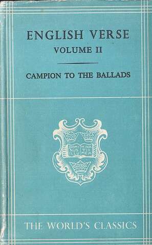 English Verse: Campion to the ballads