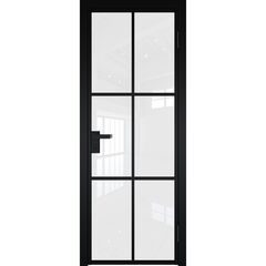 Алюминиевая дверь 3AG чёрная матовая RAL9005 остеклённая