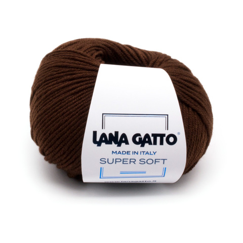 Пряжа Lana Gatto Super Soft 10040 коричневый (уп.10 мотков)