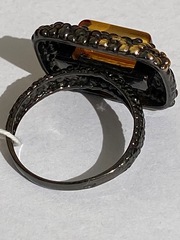 Дельво-черный(кольцо  из серебра)