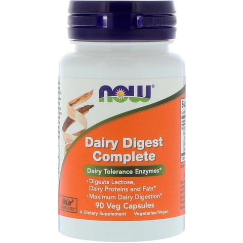 Now Foods, Dairy Digest Complete, 90 растительных капсул