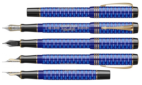 Ручка перьевая Parker Duofold 100th Anniversary LE, Blue GT, M (2123548)