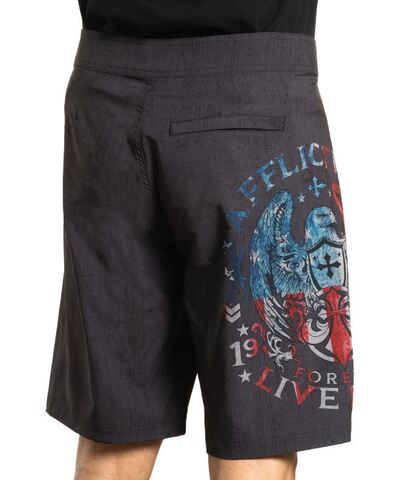 Affliction | Шорты мужские EAGLE STRONG BOARDSHORT 101BS178 справа сзади